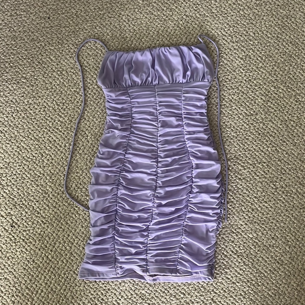 Purple ruched princess Polly dress